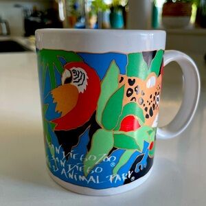 VTG 90s San Diego Zoo Wild Animal Park Souvenier Coffee Mug Cup
